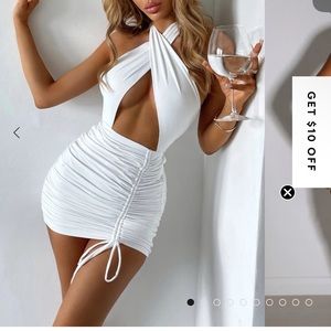 Halter Dress (White)